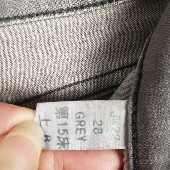 J. Crew Faded Grey Wash Denim Toothpick Skinny Jeans Women's Size 28 - Picture 5 of 11